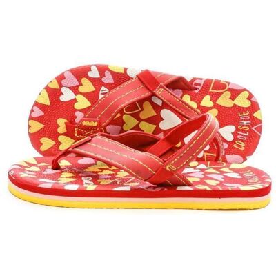 Tongs Rouge/Jaune Fille Cool Shoe Rouge - Publicité Tongs Rouge/Jaune Fille Cool Shoe Rouge - Publicité