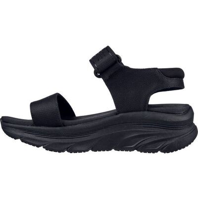 Sandales Femme - SKECHERS - DLux Walker New Block - Noir - Fermeture Scratch - Confort Optimal Noir - Publicité Sandales Femme - SKECHERS - DLux Walker New Block - Noir - Fermeture Scratch - Confort Optimal Noir - Publicité