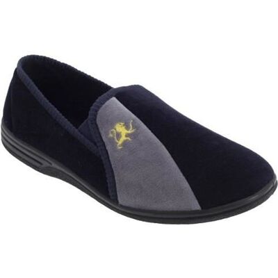 Chaussons Zedzzz Aaron pour homme - Semelle en PVC - Bleu marine/gris Bleu - Publicité Chaussons Zedzzz Aaron pour homme - Semelle en PVC - Bleu marine/gris Bleu - Publicité