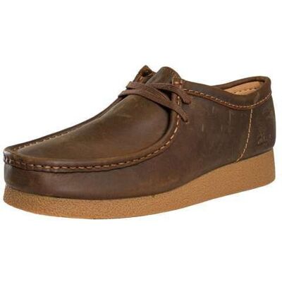 Chaussures En Cuir Wallabee EVO - Clarks Marron - Publicité Chaussures En Cuir Wallabee EVO - Clarks Marron - Publicité