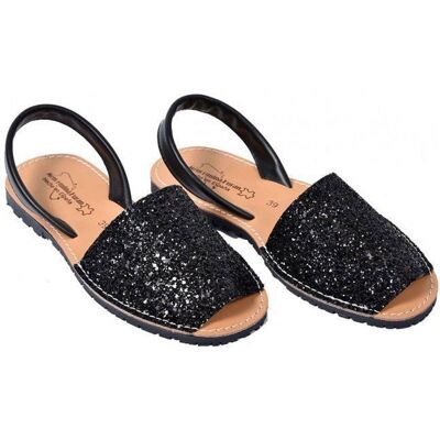 Sandales Femme Ozabi - Cuir Premium - Confortable et Légère - Noir Glitter Noir - Publicité Sandales Femme Ozabi - Cuir Premium - Confortable et Légère - Noir Glitter Noir - Publicité