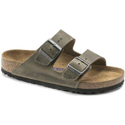 Sandales Birkenstock Arizona Waxy Leather Etroit - faded khaki - 39 Vert - Publicité Sandales Birkenstock Arizona Waxy Leather Etroit - faded khaki - 39 Vert - Publicité