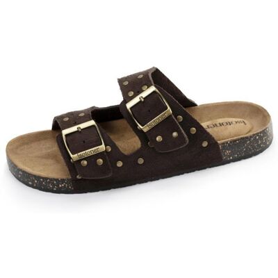 Isotoner Sandales à doubles brides ultra confortables chocolat femme Marron - Publicité Isotoner Sandales à doubles brides ultra confortables chocolat femme Marron - Publicité