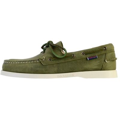 DOCKSIDES SEBAGO Mocassin Basse Cuir Sebago Portland Crazy - Vert Millitaire Vert - Publicité DOCKSIDES SEBAGO Mocassin Basse Cuir Sebago Portland Crazy - Vert Millitaire Vert - Publicité