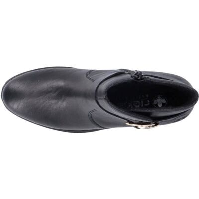 Bottines Femme Rieker Noir - Boucle décorative - Talon carré - Fermeture à boucle Noir - Publicité Bottines Femme Rieker Noir - Boucle décorative - Talon carré - Fermeture à boucle Noir - Publicité