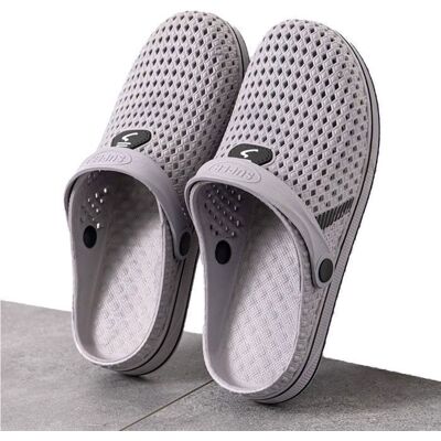 FONDUPIN Sabots HommeRespirant Chaussures de Jardin Perforés-Sabot de PlageSabots Homme dÉté Chaussures Confortable et Respirant-Gris Gris - Publicité FONDUPIN Sabots HommeRespirant Chaussures de Jardin Perforés-Sabot de PlageSabots Homme dÉté Chaussures Confortable et Respirant-Gris Gris - Publicité