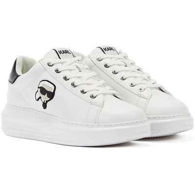 Karl Lagerfeld Sneakers En Cuir Blanc Pour Femmes Blanc - Publicité Karl Lagerfeld Sneakers En Cuir Blanc Pour Femmes Blanc - Publicité