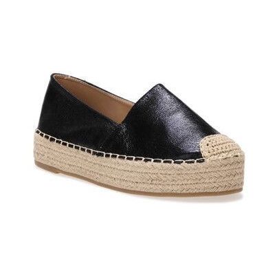 Espadrilles en simili texturé à plateforme.Dotées dune plateforme en cordage tressé.Modèle avec coutures apparentes.Semelle Noir - Publicité Espadrilles en simili texturé à plateforme.Dotées dune plateforme en cordage tressé.Modèle avec coutures apparentes.Semelle Noir - Publicité