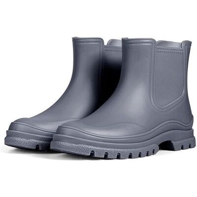 Bottes de pluie - Meik Mangni - Gris - Imperméables - Semelle antidérapante - Taille 40 EU Gris - Publicité Bottes de pluie - Meik Mangni - Gris - Imperméables - Semelle antidérapante - Taille 40 EU Gris - Publicité