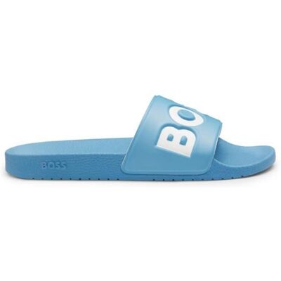 Claquette BOSS Aryeh Slid NPVLG Homme Turquoise Aqua – Style premium et confort estival Bleu - Publicité Claquette BOSS Aryeh Slid NPVLG Homme Turquoise Aqua – Style premium et confort estival Bleu - Publicité