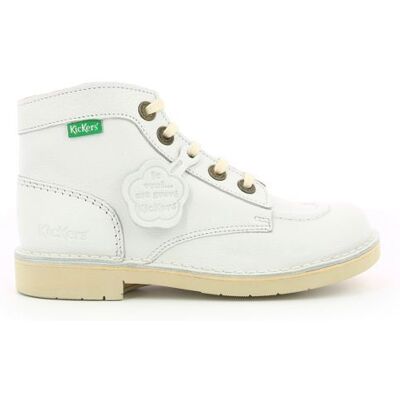 KICKERS Bottillons Kick Col blanc Mixte Blanc - Publicité KICKERS Bottillons Kick Col blanc Mixte Blanc - Publicité