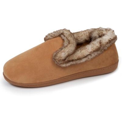 Isotoner Chaussons semelle ergonomique confort chauds camel femme Beige - Publicité Isotoner Chaussons semelle ergonomique confort chauds camel femme Beige - Publicité
