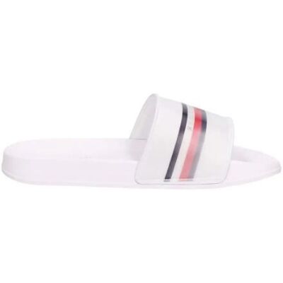 TOMMY HILFIGER - Claquettes - blanche - Blanc - 39 - Chaussures Blanc - Publicité TOMMY HILFIGER - Claquettes - blanche - Blanc - 39 - Chaussures Blanc - Publicité