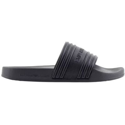 Claquette Emporio Armani Homme Eagle Noir Synthétique Noir - Publicité Claquette Emporio Armani Homme Eagle Noir Synthétique Noir - Publicité