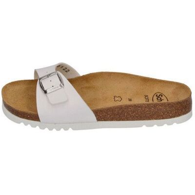 Mules Scholl Estelle Blanc Femme - Cuir - Ouvert - Confort exceptionnel Blanc - Publicité Mules Scholl Estelle Blanc Femme - Cuir - Ouvert - Confort exceptionnel Blanc - Publicité