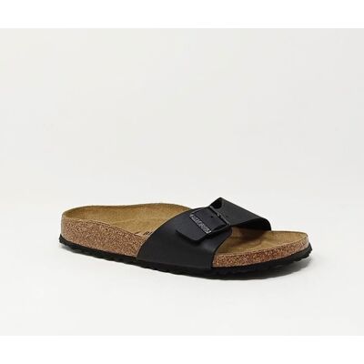 Sandales Birkenstock Madrid BF pour femme - Noir - Boucle de serrage - Dessus synthétique Noir - Publicité Sandales Birkenstock Madrid BF pour femme - Noir - Boucle de serrage - Dessus synthétique Noir - Publicité