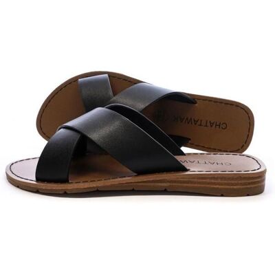 Sandales Noires Femme Chattawak Summer STELLA Noir - Publicité Sandales Noires Femme Chattawak Summer STELLA Noir - Publicité