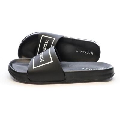 Claquettes Noires Homme Teddy Smith 78131 Noir - Publicité Claquettes Noires Homme Teddy Smith 78131 Noir - Publicité