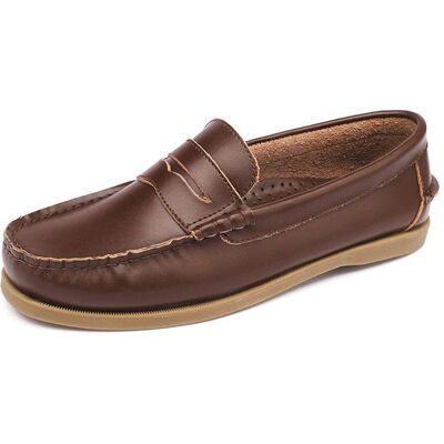 INSFITY Mocassin Homme Casual en Cuir Confortable Plat - Marron Marron - Publicité INSFITY Mocassin Homme Casual en Cuir Confortable Plat - Marron Marron - Publicité