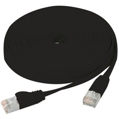 CONECTICPLUS Câble Ethernet Cat6 plat blindé snagless noir 5m - Publicité CONECTICPLUS Câble Ethernet Cat6 plat blindé snagless noir 5m - Publicité