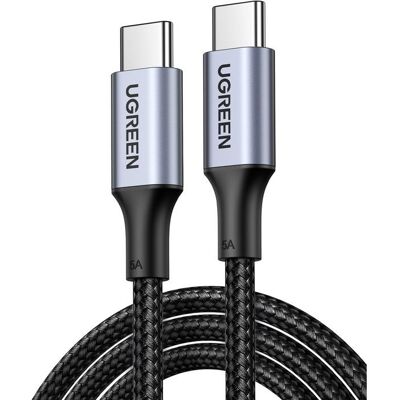 Câble USB-C - UGREEN - Câble renforcé type C vers C - 1 m - 100W - Noir Noir - Publicité Câble USB-C - UGREEN - Câble renforcé type C vers C - 1 m - 100W - Noir Noir - Publicité