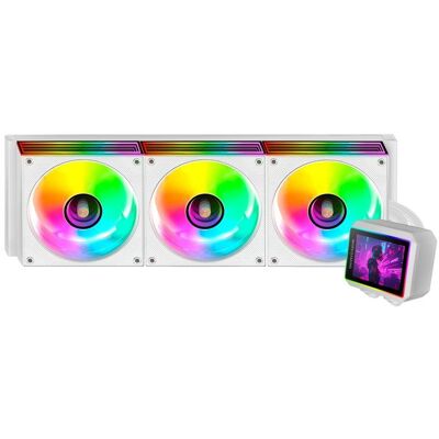 REFROIDISSEMENT LIQUIDE - MARS GAMING - ML-VISIONII360 - 360 mm - IPS 28 rot.360° - 3x 120 mm ARGB Blanc - Publicité REFROIDISSEMENT LIQUIDE - MARS GAMING - ML-VISIONII360 - 360 mm - IPS 28 rot.360° - 3x 120 mm ARGB Blanc - Publicité