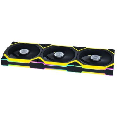 LIAN LI Ventilateurs PC - LIANLI - UNI FAN SL ARGB PWM - 120mm - Sans fil - Pack de 3 Noir - Publicité LIAN LI Ventilateurs PC - LIANLI - UNI FAN SL ARGB PWM - 120mm - Sans fil - Pack de 3 Noir - Publicité