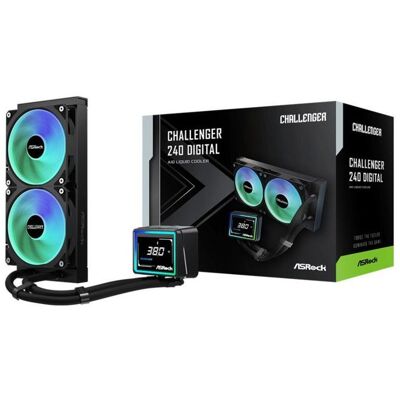 Refroidissement - ventilation - watercooling Asrock liquid cooling system challenger 240 digital 240mm - Publicité Refroidissement - ventilation - watercooling Asrock liquid cooling system challenger 240 digital 240mm - Publicité