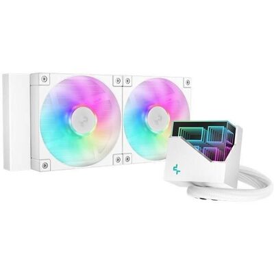 Refroidissement PC - DEEPCOOL - LT240 WH ARGB - 12 cm - 600-2400 tr/min - Blanc Blanc - Publicité Refroidissement PC - DEEPCOOL - LT240 WH ARGB - 12 cm - 600-2400 tr/min - Blanc Blanc - Publicité