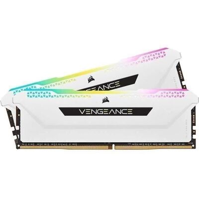Mémoire RAM - CORSAIR - Vengeance RGB Pro SL DDR4 - 16GB 2x8GB DIMM - 3200 MHz - 1.35V - Blanc (CMH16GX4M2E3200C) - Publicité Mémoire RAM - CORSAIR - Vengeance RGB Pro SL DDR4 - 16GB 2x8GB DIMM - 3200 MHz - 1.35V - Blanc (CMH16GX4M2E3200C) - Publicité
