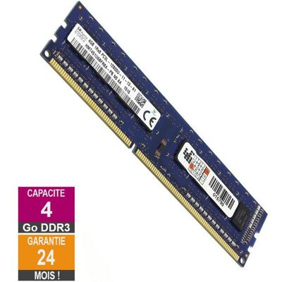 Barrette Mémoire 4Go RAM DDR3 Hynix HMT451U6BFR8A-PB DIMM PC3L-12800U 1Rx8 - Publicité Barrette Mémoire 4Go RAM DDR3 Hynix HMT451U6BFR8A-PB DIMM PC3L-12800U 1Rx8 - Publicité