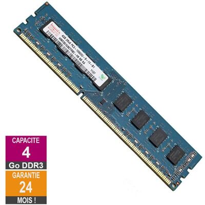 Barrette Mémoire 4Go RAM DDR3 Hynix HMT351U6CFR8C-H9 DIMM PC3-10600U - Publicité Barrette Mémoire 4Go RAM DDR3 Hynix HMT351U6CFR8C-H9 DIMM PC3-10600U - Publicité