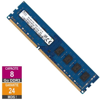 Barrette Mémoire 8Go RAM DDR3 Hynix HMT41GU6MFR8C-PB DIMM PC3-12800U - Publicité Barrette Mémoire 8Go RAM DDR3 Hynix HMT41GU6MFR8C-PB DIMM PC3-12800U - Publicité