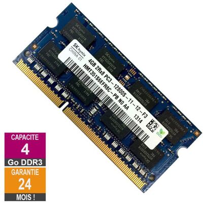Barrette Mémoire 4Go RAM DDR3 Hynix HMT351S6EFR8C-PB SO-DIMM PC3-12800 1600MHz 2Rx8 - Publicité Barrette Mémoire 4Go RAM DDR3 Hynix HMT351S6EFR8C-PB SO-DIMM PC3-12800 1600MHz 2Rx8 - Publicité