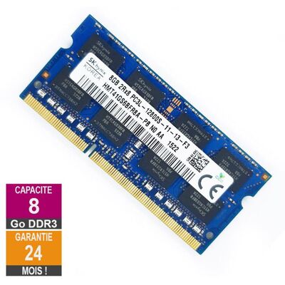 Barrette Mémoire 8Go RAM DDR3 Hynix HMT41GS6BFR8A-PB SO-DIMM PC3L-12800U 2Rx8 - Publicité Barrette Mémoire 8Go RAM DDR3 Hynix HMT41GS6BFR8A-PB SO-DIMM PC3L-12800U 2Rx8 - Publicité