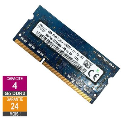 SK HYNIX Barrette Mémoire 4Go RAM DDR3 SKhynix HMT451S6BFR8A-PB SO-DIMM PC3L-12800S 1Rx8 691740-001 - Publicité SK HYNIX Barrette Mémoire 4Go RAM DDR3 SKhynix HMT451S6BFR8A-PB SO-DIMM PC3L-12800S 1Rx8 691740-001 - Publicité