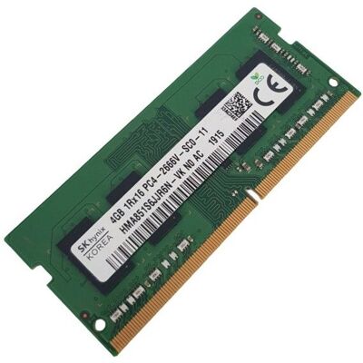 Barrette Mémoire 4Go RAM DDR4 SK Hynix HMA851S6JJR6N 1Rx16 PC4-2666V SO-DIMM - Publicité Barrette Mémoire 4Go RAM DDR4 SK Hynix HMA851S6JJR6N 1Rx16 PC4-2666V SO-DIMM - Publicité