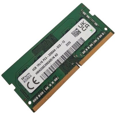 Barrette Mémoire 4Go RAM DDR4 SK Hynix HMAG56EXNSA051N 1Rx16 PC4-3200 SO-DIMM - Publicité Barrette Mémoire 4Go RAM DDR4 SK Hynix HMAG56EXNSA051N 1Rx16 PC4-3200 SO-DIMM - Publicité