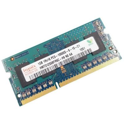 Barrette Mémoire 1Go RAM DDR3 Hynix HMT312S6BFR6C-H9 SO-DIMM PC3-10600S 1333MHz 1Rx16 - Publicité Barrette Mémoire 1Go RAM DDR3 Hynix HMT312S6BFR6C-H9 SO-DIMM PC3-10600S 1333MHz 1Rx16 - Publicité
