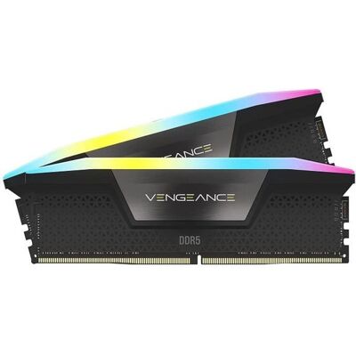 Mémoire RAM - CORSAIR - Vengeance RGB DDR5 - 32GB 2x16GB DIMM - 6000MT/s - Intel XMP - 1.40V - Noir (CMH32GX5M2E6000C36) - Publicité Mémoire RAM - CORSAIR - Vengeance RGB DDR5 - 32GB 2x16GB DIMM - 6000MT/s - Intel XMP - 1.40V - Noir (CMH32GX5M2E6000C36) - Publicité