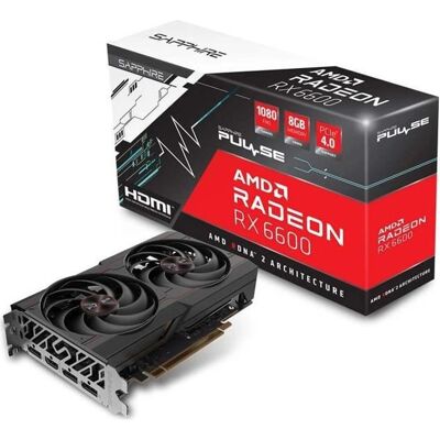 Carte Graphique - SAPPHIRE - Radeon RX 6600 Pulse Gaming - 8 Go - GDDR6 - HDMI / 3x DP (11310-01-20G) - Publicité Carte Graphique - SAPPHIRE - Radeon RX 6600 Pulse Gaming - 8 Go - GDDR6 - HDMI / 3x DP (11310-01-20G) - Publicité