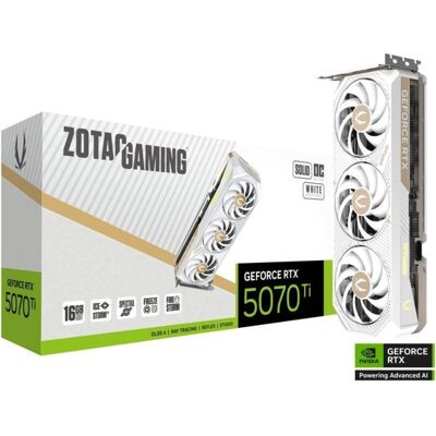 ZOTAC - Carte graphique gaming - GeForce RTX 5070 Ti - Solid Core OC White - 16 Go - Publicité ZOTAC - Carte graphique gaming - GeForce RTX 5070 Ti - Solid Core OC White - 16 Go - Publicité