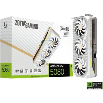 ZOTAC - Carte graphique gaming - GeForce RTX 5080 - Solid OC White - 16 Go Blanc - Publicité ZOTAC - Carte graphique gaming - GeForce RTX 5080 - Solid OC White - 16 Go Blanc - Publicité