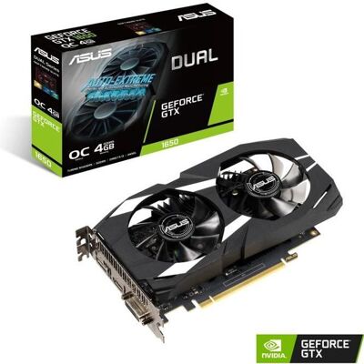 ASUS Carte graphique GeForce GTX 1650 4 Go DUAL OC (DUAL-GTX1650-O4G) - Publicité ASUS Carte graphique GeForce GTX 1650 4 Go DUAL OC (DUAL-GTX1650-O4G) - Publicité
