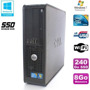 PC DELL Optiplex 780 Sff Core 2 Duo E8400 3Ghz 8Go DDR3 240Go SSD WIFI Win 7 Pro - Publicité PC DELL Optiplex 780 Sff Core 2 Duo E8400 3Ghz 8Go DDR3 240Go SSD WIFI Win 7 Pro - Publicité