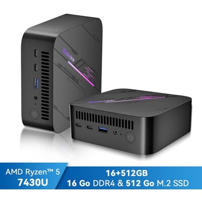 Mini PC Blackview MP100 AMD Ryzen™ 7 5825U 4.5GHz Max 16 Go 512 Go/SSD 2To Windows 11 Pro Wifi 6 4K UHD Display NETFLIX - Gris - Publicité Mini PC Blackview MP100 AMD Ryzen™ 7 5825U 4.5GHz Max 16 Go 512 Go/SSD 2To Windows 11 Pro Wifi 6 4K UHD Display NETFLIX - Gris - Publicité