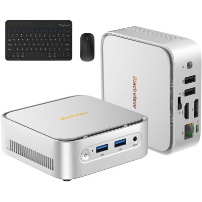 Blackview MP50 Mini PC - 16Go DDR4 - 512Go SSD - Windows 11 Pro - AMD 3500U 3.7GHz - 4K HD Double WiFi5 Gigabit Ethernet HDMI Argent Gris - Publicité Blackview MP50 Mini PC - 16Go DDR4 - 512Go SSD - Windows 11 Pro - AMD 3500U 3.7GHz - 4K HD Double WiFi5 Gigabit Ethernet HDMI Argent Gris - Publicité
