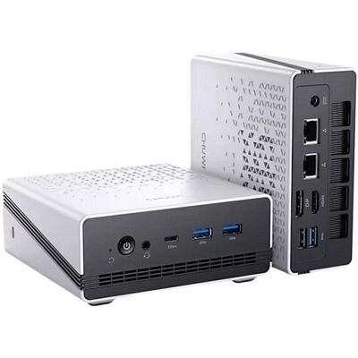 CHUWI UBox Mini PC - AMD Ryzen 5 6600H (6C/12T jusquà 45 GHz) - Windows 11 Pro - 16Go DDR4 3200MHz - 512Go SSD - Triple affichage Gris - Publicité CHUWI UBox Mini PC - AMD Ryzen 5 6600H (6C/12T jusquà 45 GHz) - Windows 11 Pro - 16Go DDR4 3200MHz - 512Go SSD - Triple affichage Gris - Publicité