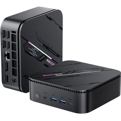 Blackview MP100 Pro Mini PC - 16Go DDR4 512Go SSD - Windows 11 Pro - Intel i3 1215U 4.4GHz - 4K UHD WiFi 6.0 Gigabit Ethernet HDMI - Publicité Blackview MP100 Pro Mini PC - 16Go DDR4 512Go SSD - Windows 11 Pro - Intel i3 1215U 4.4GHz - 4K UHD WiFi 6.0 Gigabit Ethernet HDMI - Publicité