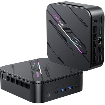 Blackview MP100 Pro Mini PC - 16Go DDR4 512Go SSD - Windows 11 Pro - Intel i5 12450H 4.4GHz - 4K UHD WiFi6.0 Gigabit Ethernet HDMI Noir - Publicité Blackview MP100 Pro Mini PC - 16Go DDR4 512Go SSD - Windows 11 Pro - Intel i5 12450H 4.4GHz - 4K UHD WiFi6.0 Gigabit Ethernet HDMI Noir - Publicité